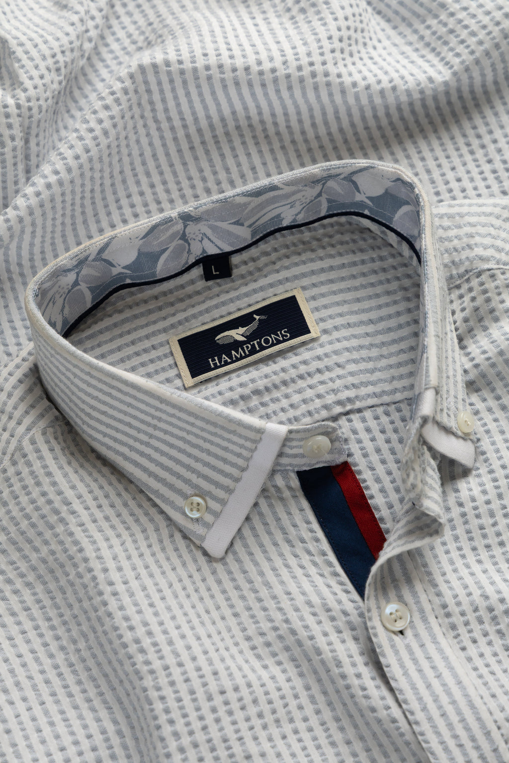 Harbour Seersucker Stripe- Printed Button Placket Shirt