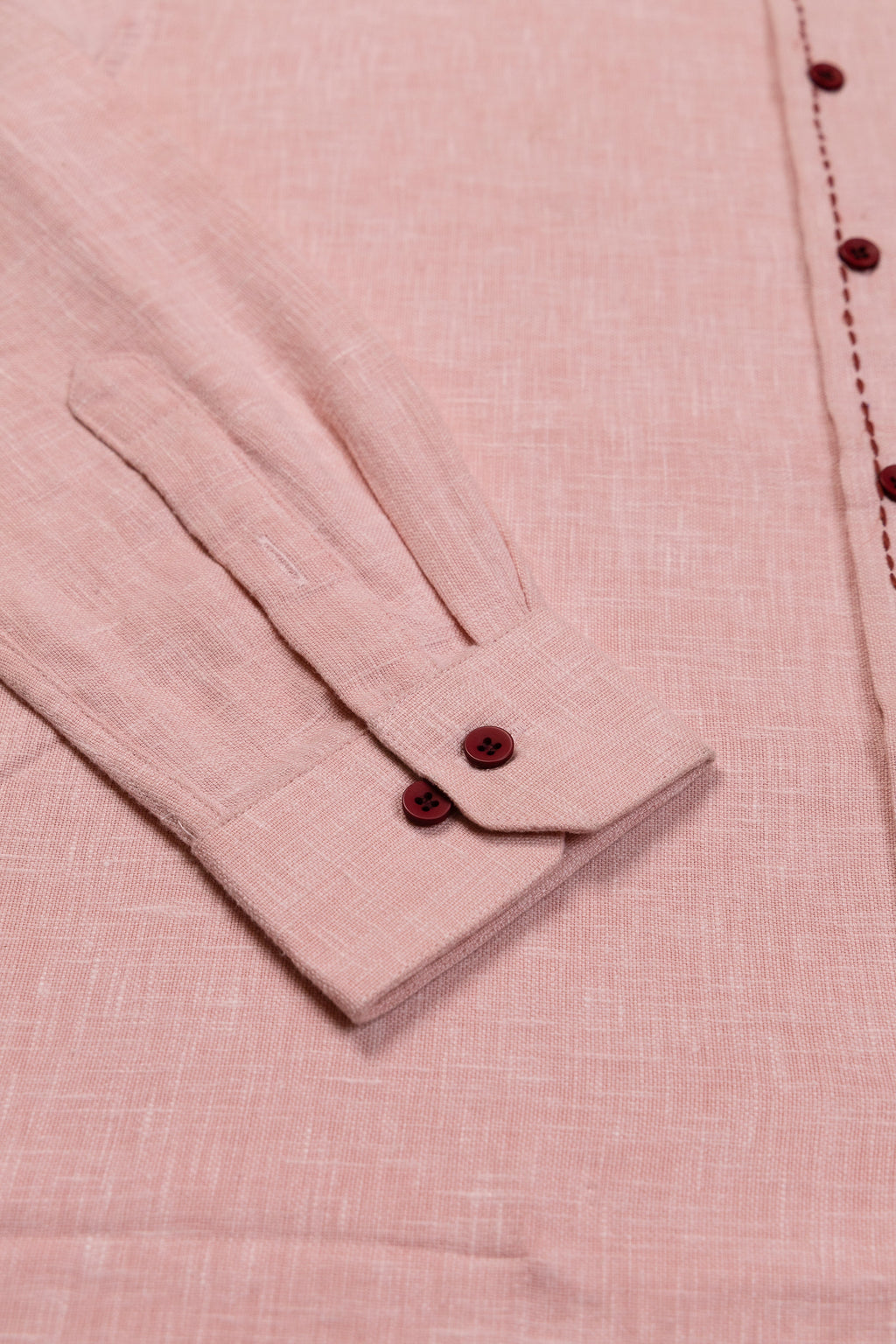 Chawal Takka Stitch- Wide Collar Bespoke Pink Shirt